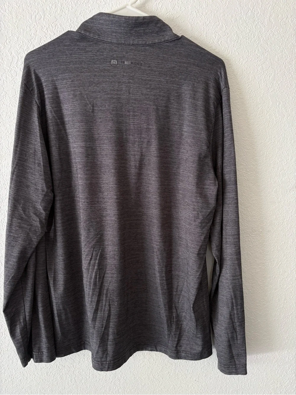 TravisMathew Heathered Charcoal Gray Quarter-Zip